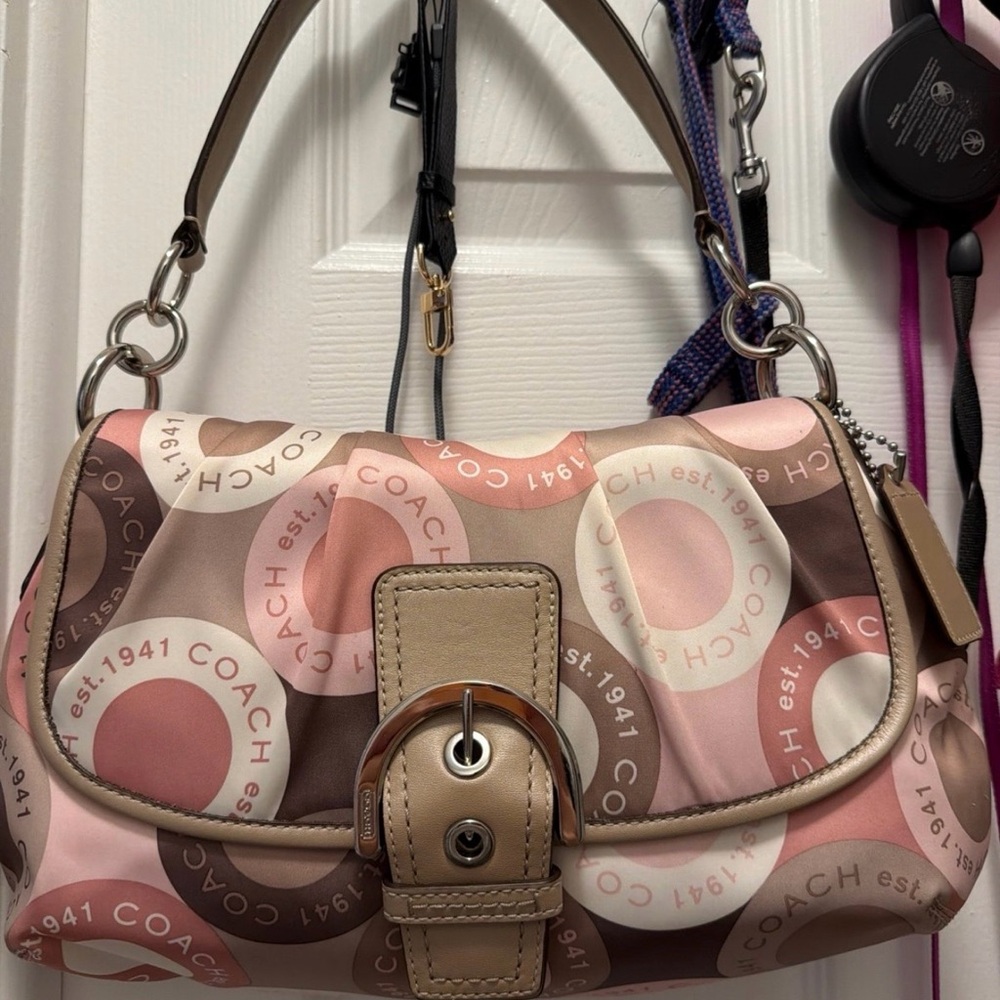 Coach Multicolor Logo Shoulder Bag